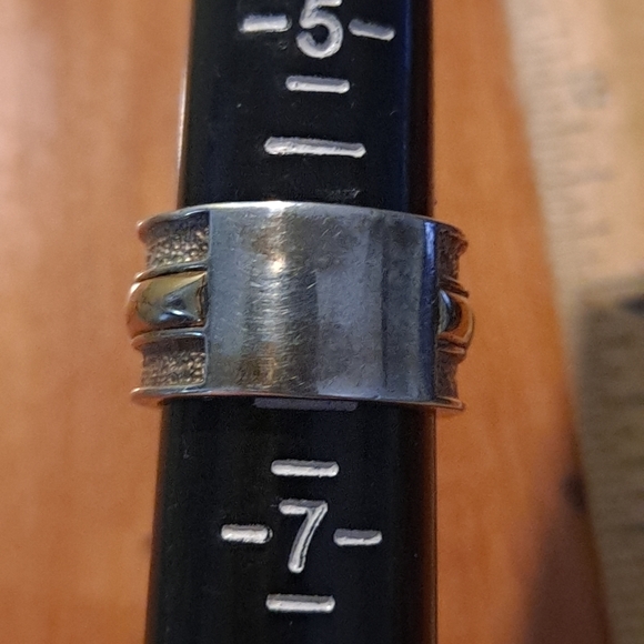 Multicolor Geometric Inlay Ring - Picture 2 of 11